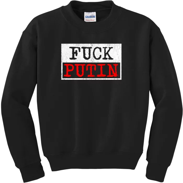 Fuck Putin Kids Sweatshirt