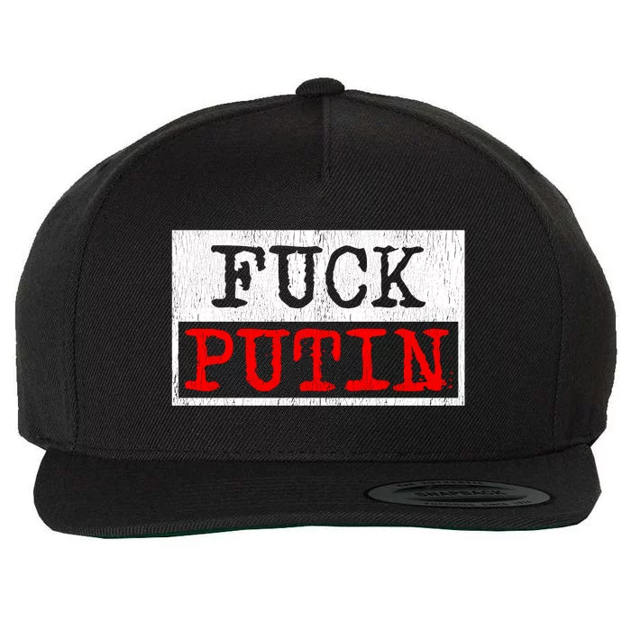 Fuck Putin Wool Snapback Cap