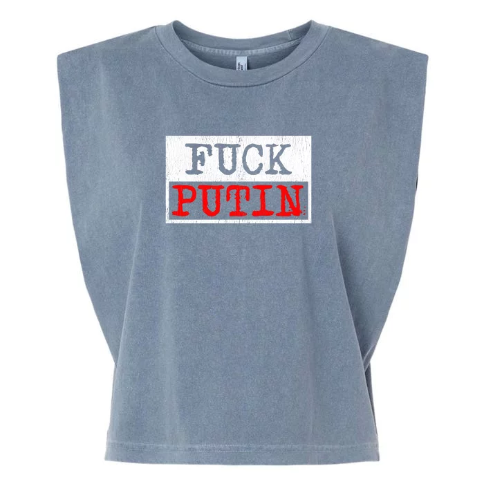 Fuck Putin Garment-Dyed Women's Muscle Tee