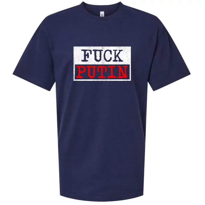 Fuck Putin Sueded Cloud Jersey T-Shirt