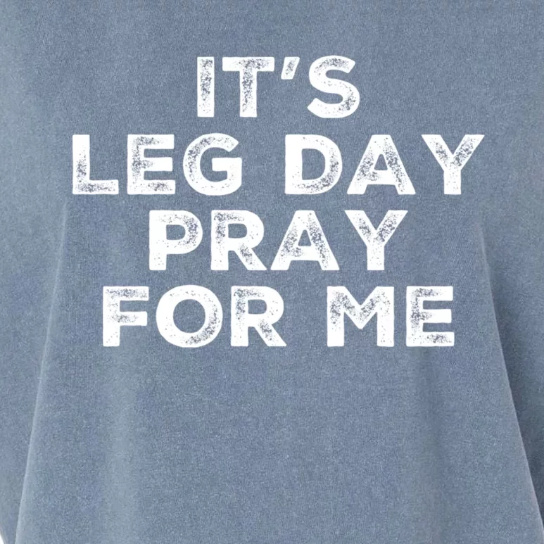 Funny Pray For Me Leg Day Workout Christian Fitness Exercise Gift Garment-Dyed Women's Muscle Tee