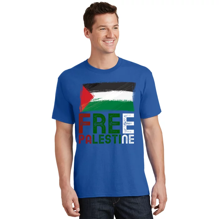 Free Palestine Flag Arabic Free Gaza Palestinian Flag Gift T-Shirt