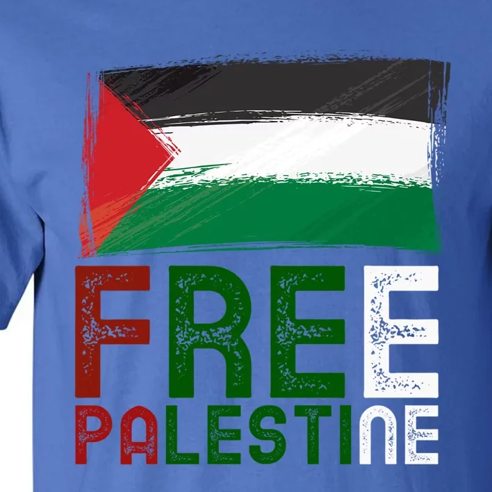 Free Palestine Flag Arabic Free Gaza Palestinian Flag Gift Tall T-Shirt