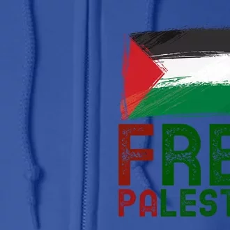 Free Palestine Flag Arabic Free Gaza Palestinian Flag Gift Full Zip Hoodie