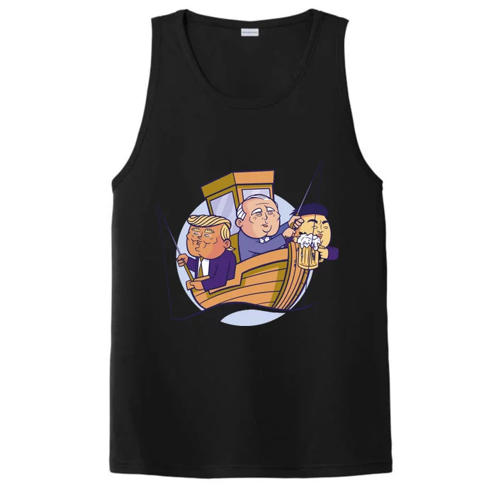 Fishing Presidents Funny Performance Tank