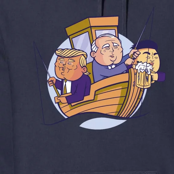 Fishing Presidents Funny Premium Hoodie