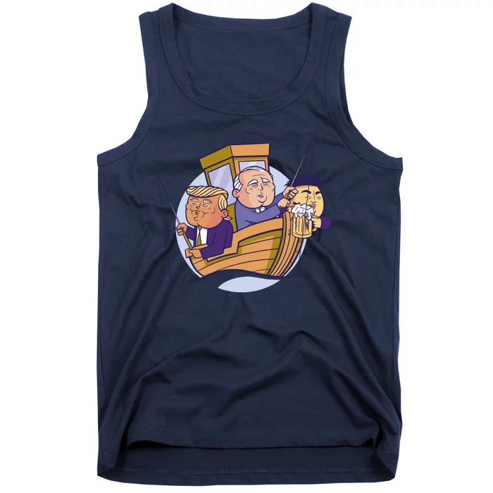 Fishing Presidents Funny Tank Top