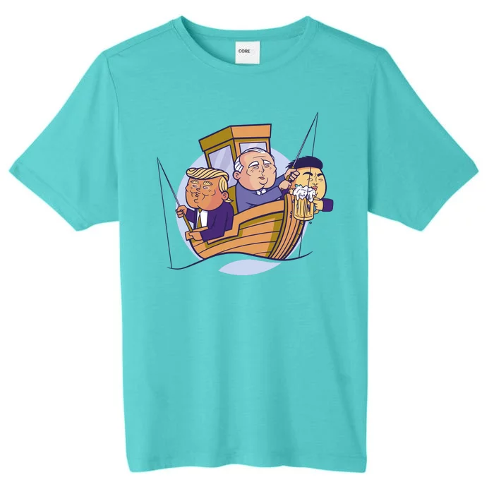 Fishing Presidents Funny ChromaSoft Performance T-Shirt