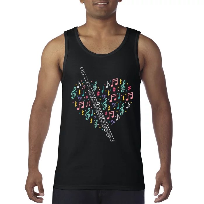 Flute Player Flutist Marching Band Music Lover Musician Tank Top