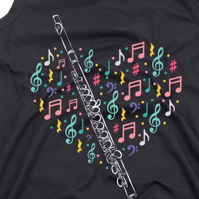 Flute Player Flutist Marching Band Music Lover Musician Tank Top