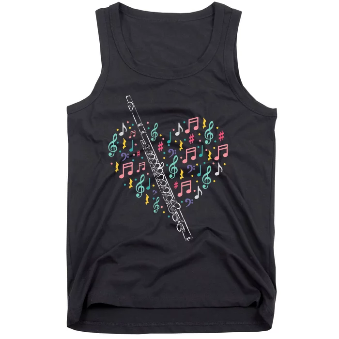 Flute Player Flutist Marching Band Music Lover Musician Tank Top