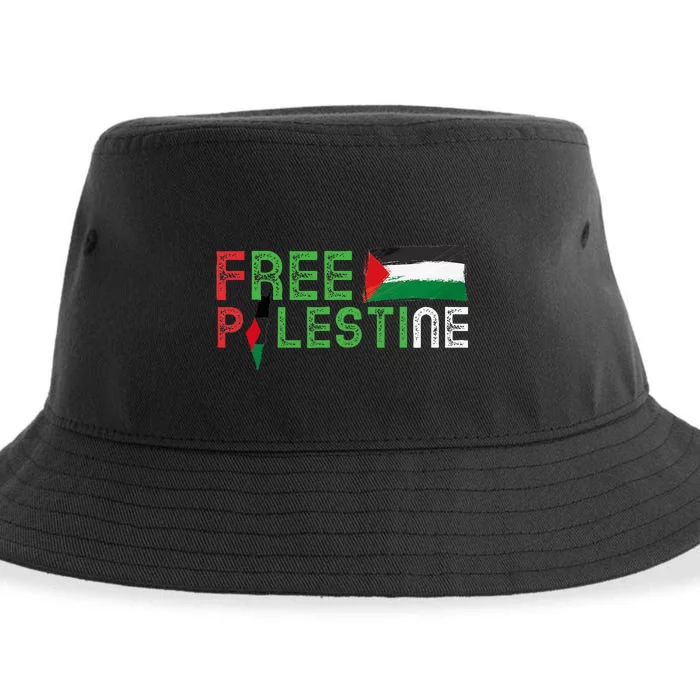 Free Palestine Flag Arabic Free Gaza Palestinian Flag Sustainable Bucket Hat