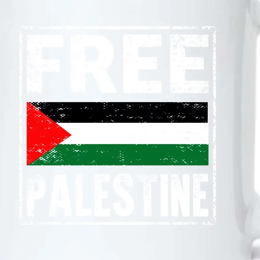 Free Palestine Flag Graphic Meaningful Gift Black Color Changing Mug