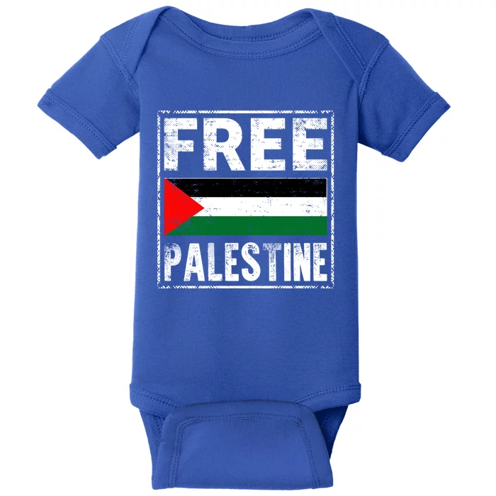 Free Palestine Flag Graphic Meaningful Gift Baby Bodysuit