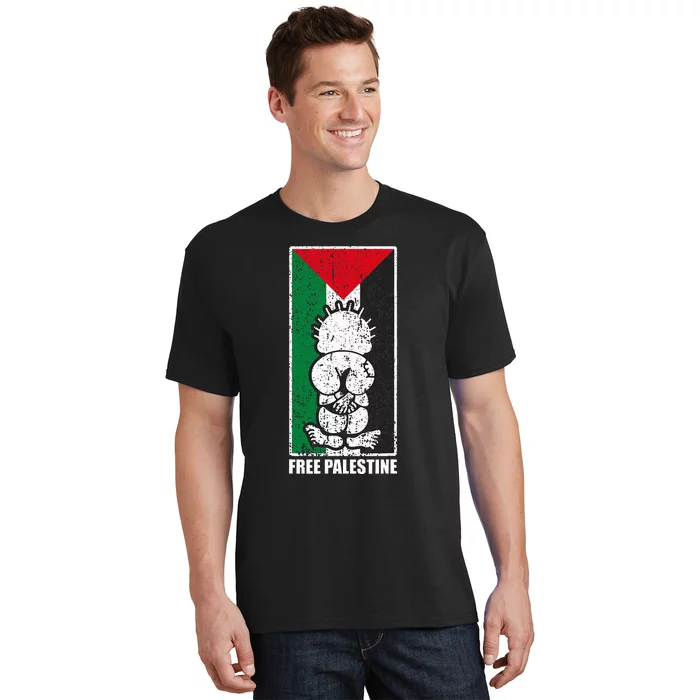 Free Palestine Flag Hanthala Gaza Save Sheikh Jarrah T-Shirt