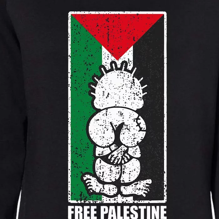 Free Palestine Flag Hanthala Gaza Save Sheikh Jarrah Womens California Wash Sweatshirt