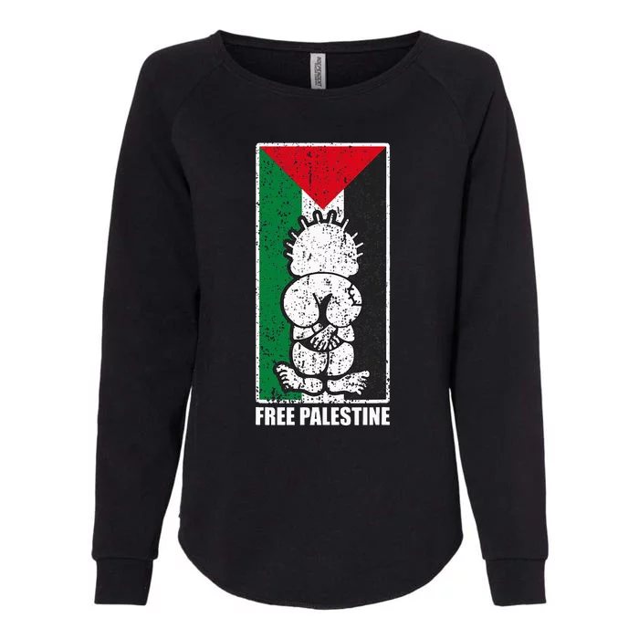 Free Palestine Flag Hanthala Gaza Save Sheikh Jarrah Womens California Wash Sweatshirt