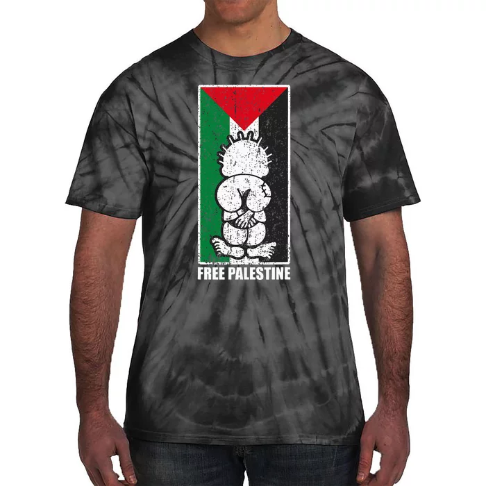 Free Palestine Flag Hanthala Gaza Save Sheikh Jarrah Tie-Dye T-Shirt