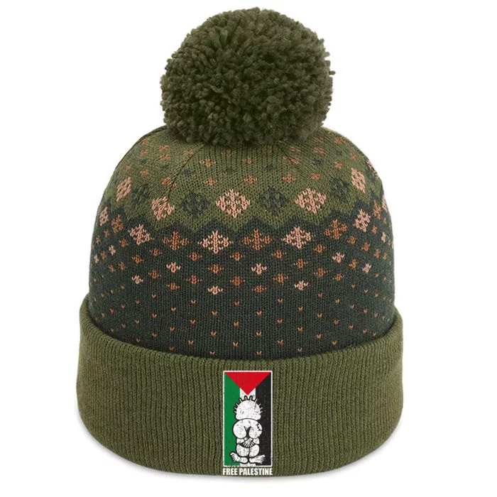 Free Palestine Flag Hanthala Gaza Save Sheikh Jarrah The Baniff Cuffed Pom Beanie