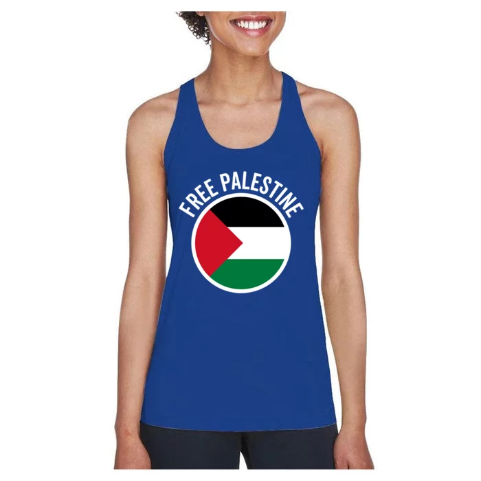 Free Palestine Free Gaza Palestine Flag Great Gift Women's Racerback Tank