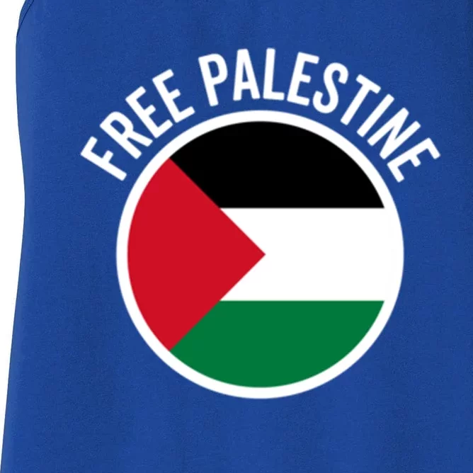 Free Palestine Free Gaza Palestine Flag Great Gift Women's Racerback Tank