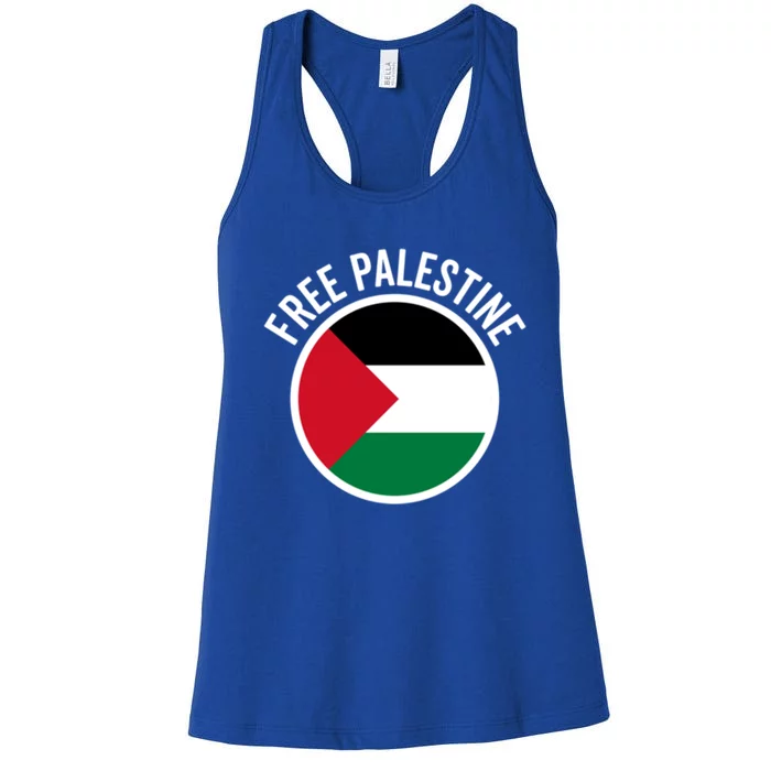 Free Palestine Free Gaza Palestine Flag Great Gift Women's Racerback Tank