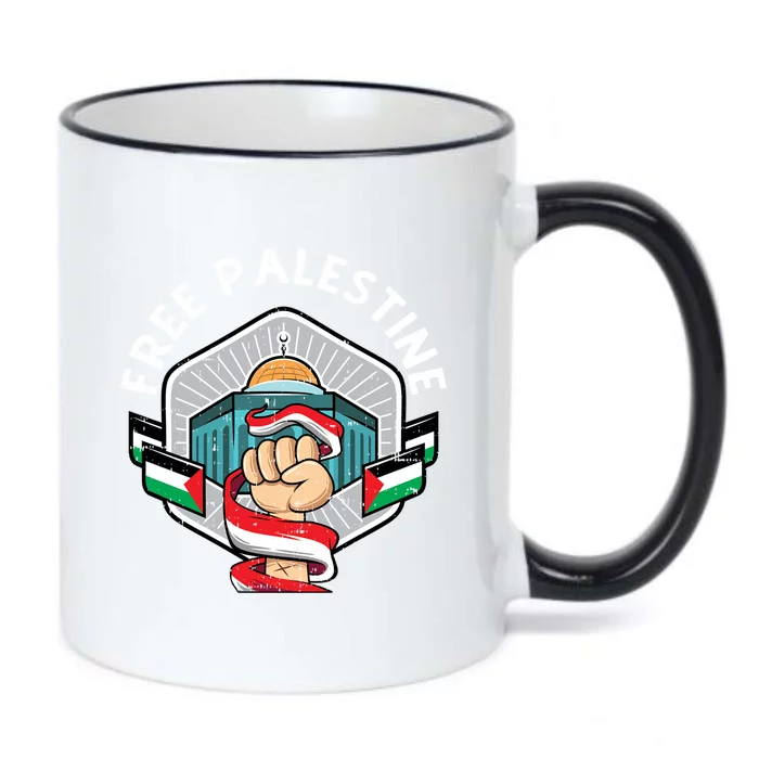 Free Palestine Flag Save Gaza Strip End The Occupation Gift Black Color Changing Mug