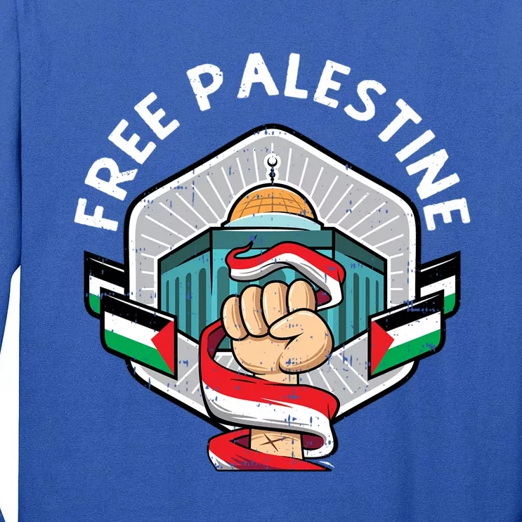 Free Palestine Flag Save Gaza Strip End The Occupation Gift Tall Long Sleeve T-Shirt