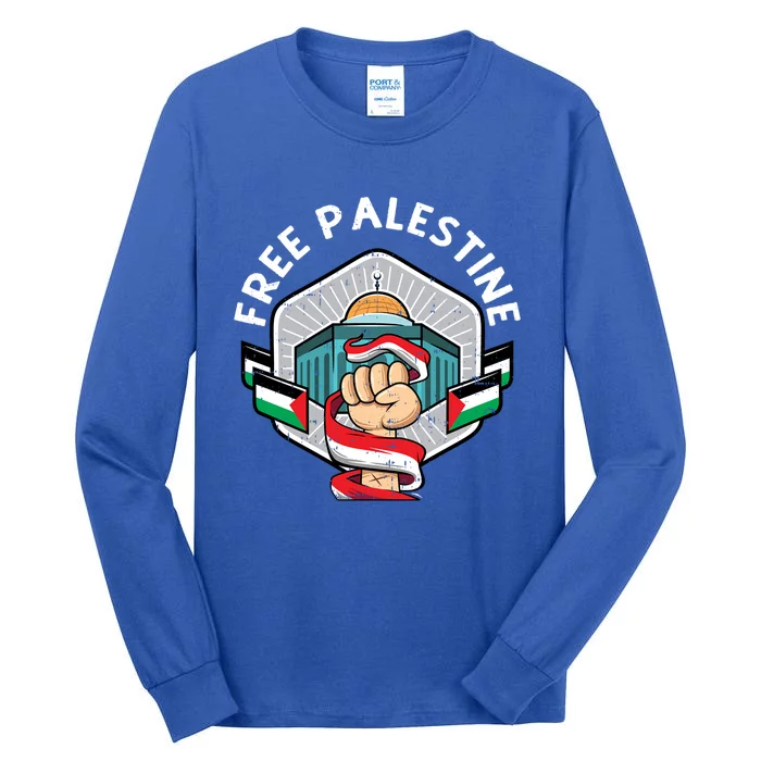 Free Palestine Flag Save Gaza Strip End The Occupation Gift Tall Long Sleeve T-Shirt