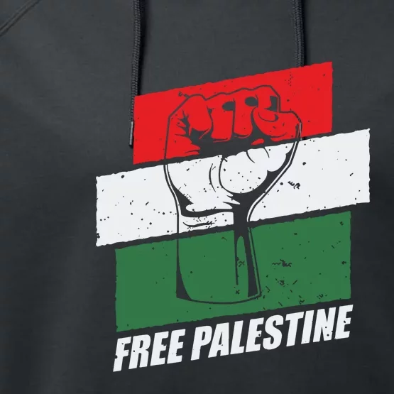 Free Palestine Performance Fleece Hoodie