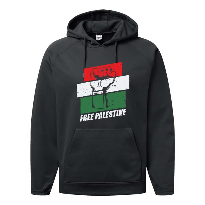 Free Palestine Performance Fleece Hoodie