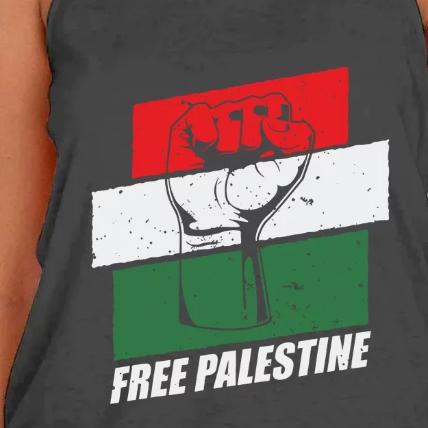 Free Palestine Women's Knotted Racerback Tank