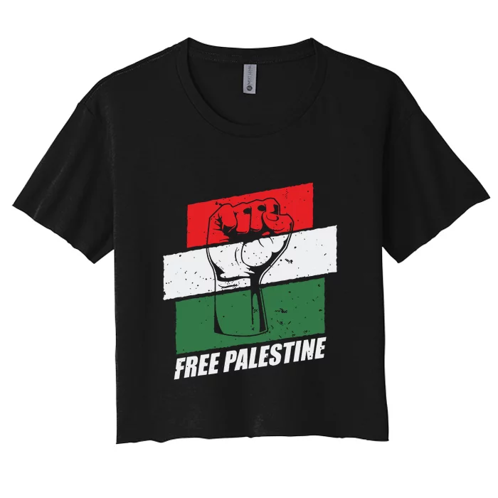 Free Palestine Women's Crop Top Tee