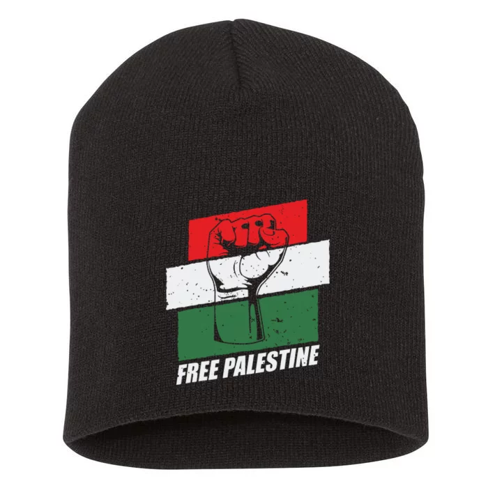 Free Palestine Short Acrylic Beanie