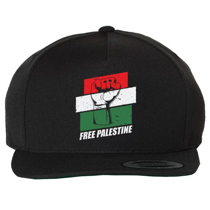 Free Palestine Wool Snapback Cap