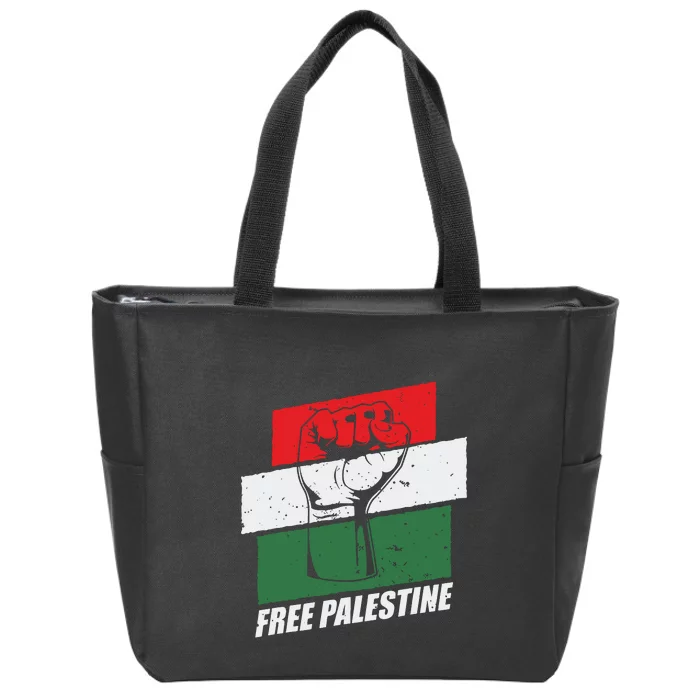 Free Palestine Zip Tote Bag