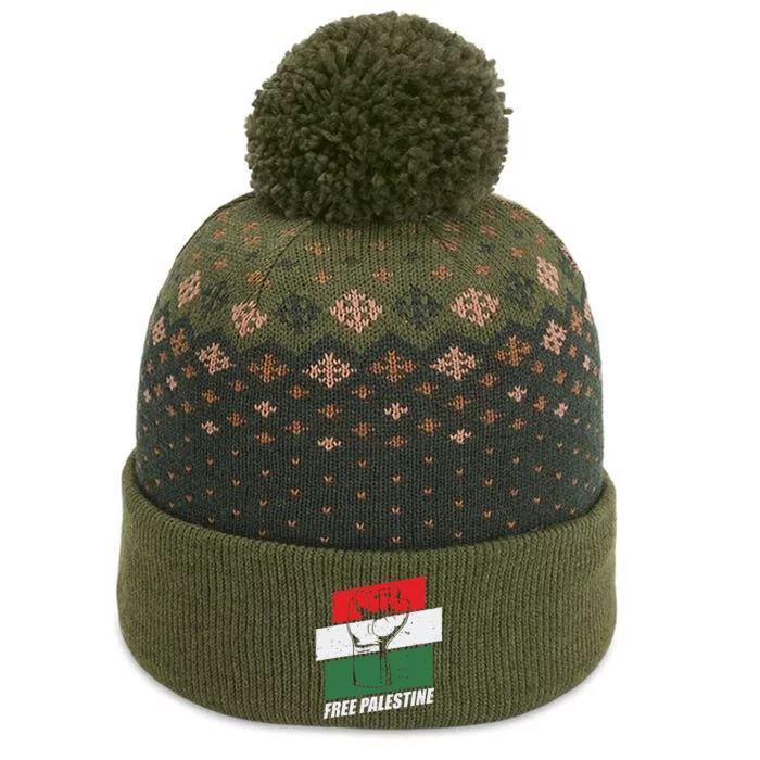 Free Palestine The Baniff Cuffed Pom Beanie