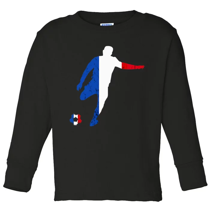 French Pride France Soccer Team France Flag French Roots Toddler Long Sleeve Shirt