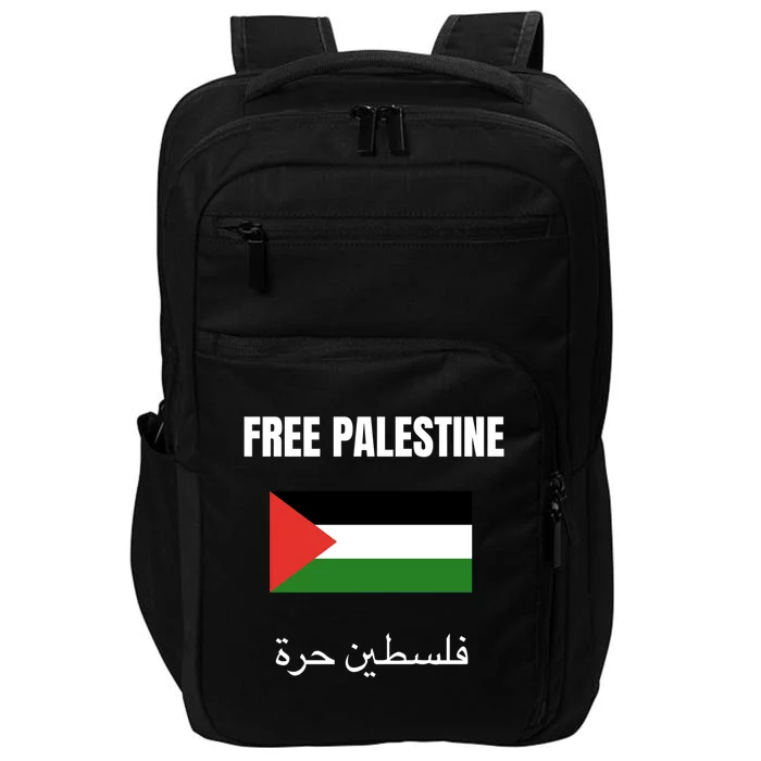 Free Palestine Flag Funny Gift Great Gift Impact Tech Backpack