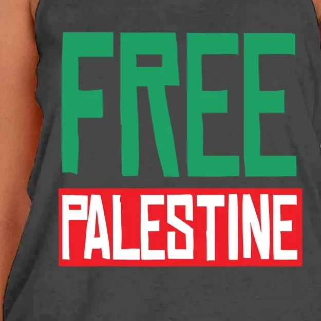 Free Palestine Women's Knotted Racerback Tank