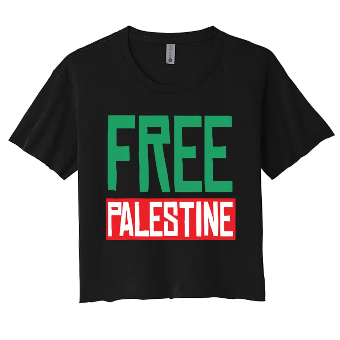 Free Palestine Women's Crop Top Tee