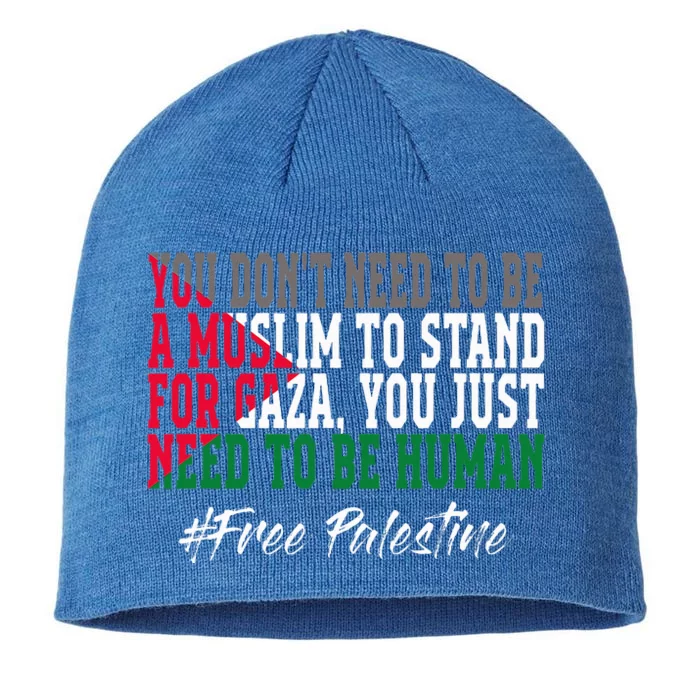 Free Palestine Flag I Love Palestine Gaza 8 1/2in Sustainable Knit Beanie