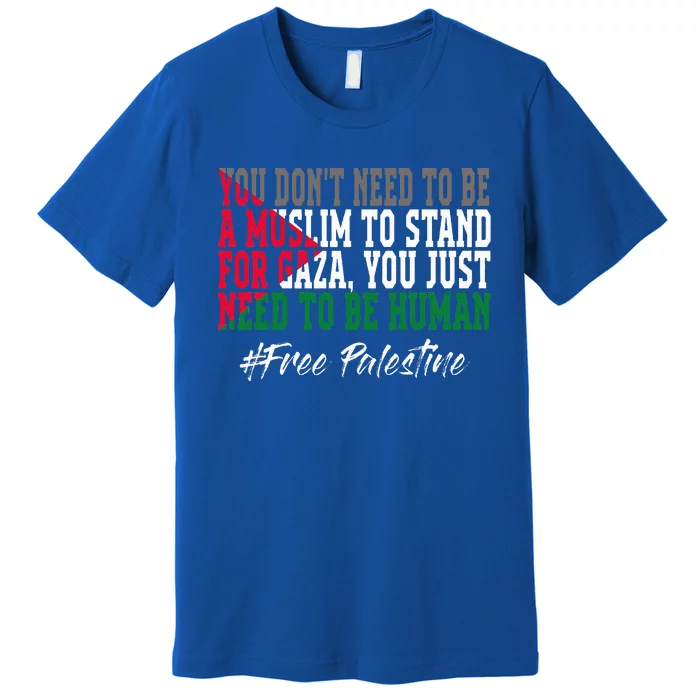 Free Palestine Flag I Love Palestine Gaza Premium T-Shirt