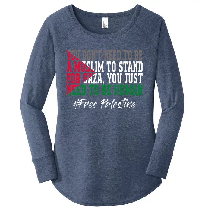 Free Palestine Flag I Love Palestine Gaza Women's Perfect Tri Tunic Long Sleeve Shirt