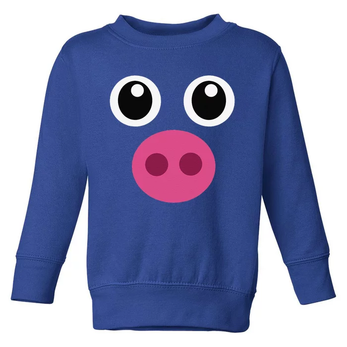 Funny Pig Face Swine Halloween Costume Gift Toddler Sweatshirt