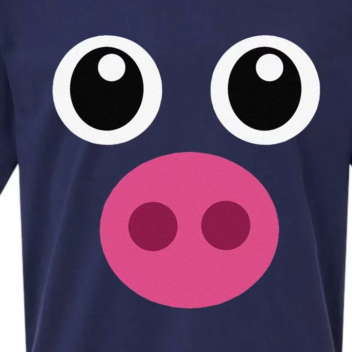 Funny Pig Face Swine Halloween Costume Gift Sueded Cloud Jersey T-Shirt