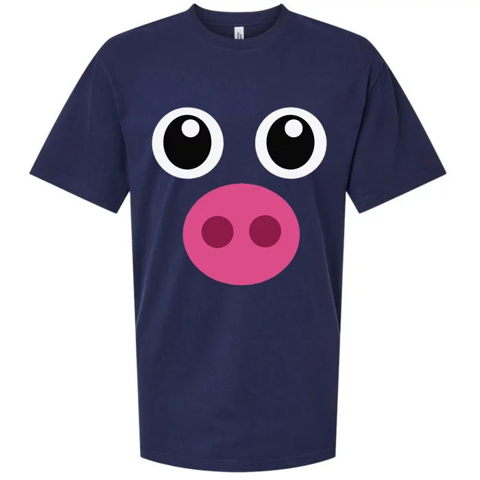 Funny Pig Face Swine Halloween Costume Gift Sueded Cloud Jersey T-Shirt