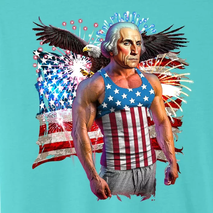 Funny Patriotic Fourth Of July Buff George Washington ChromaSoft Performance T-Shirt