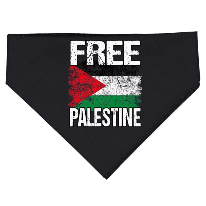 Free Palestine Flag Save Gaza Strip Palestinian USA-Made Doggie Bandana