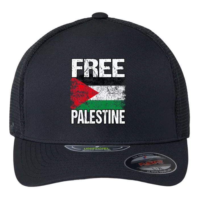 Free Palestine Flag Save Gaza Strip Palestinian Flexfit Unipanel Trucker Cap